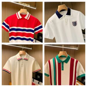 England Style Summer Men Knitted Polo TShirts (Pack of 4)