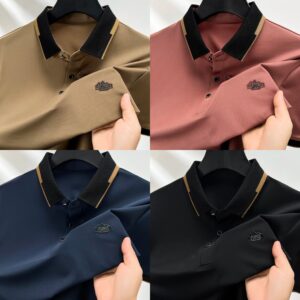 High end design jacquard short sleeve POLO T-shirt