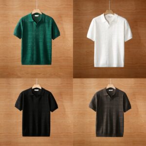 lapel short sleeved polo T-shirt (Pack of 4)